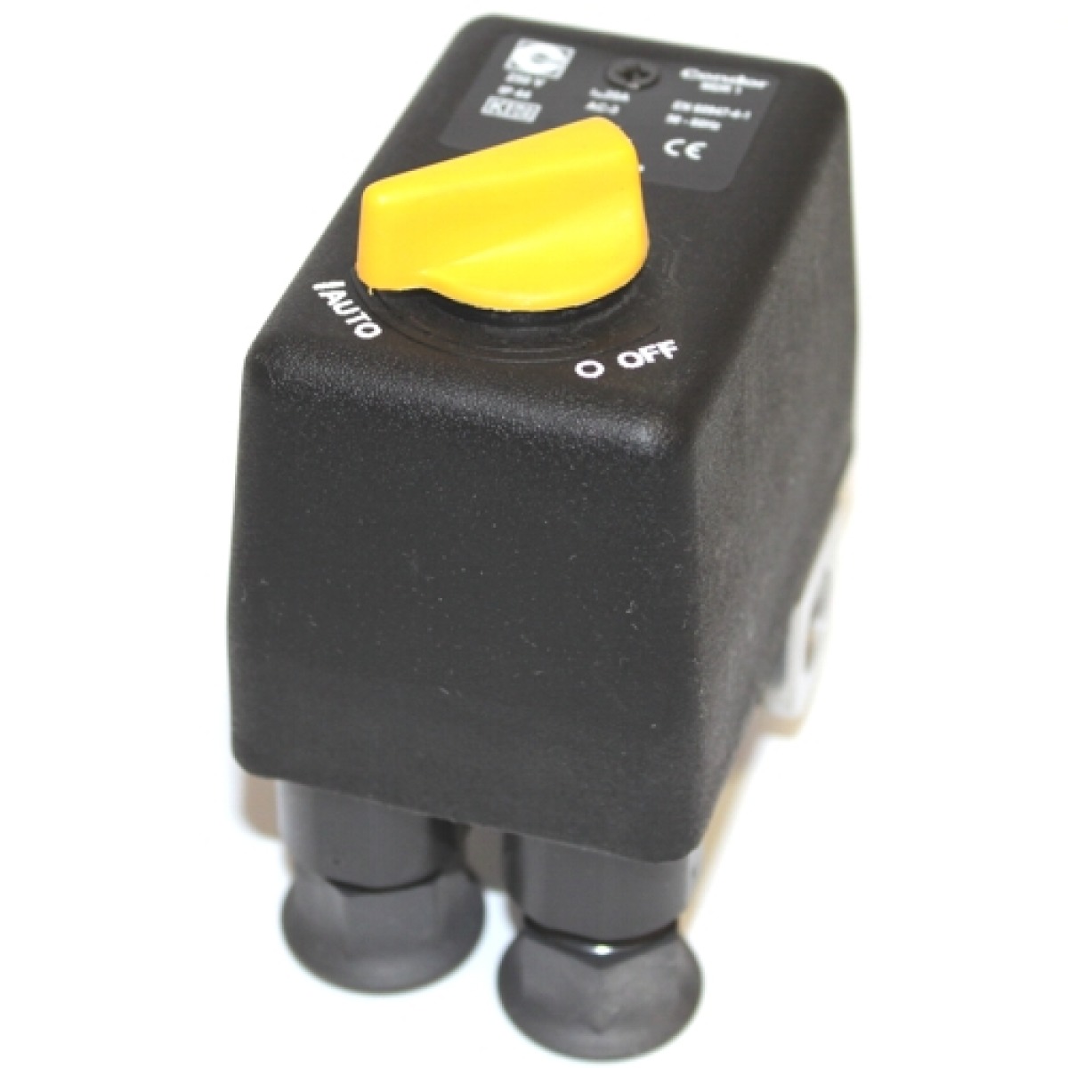 Condor Druckschalter MDR1 - Gelb - 230 V - 10 bar - 1-4 Zoll IG -  3 Abg. 1-4 Zo