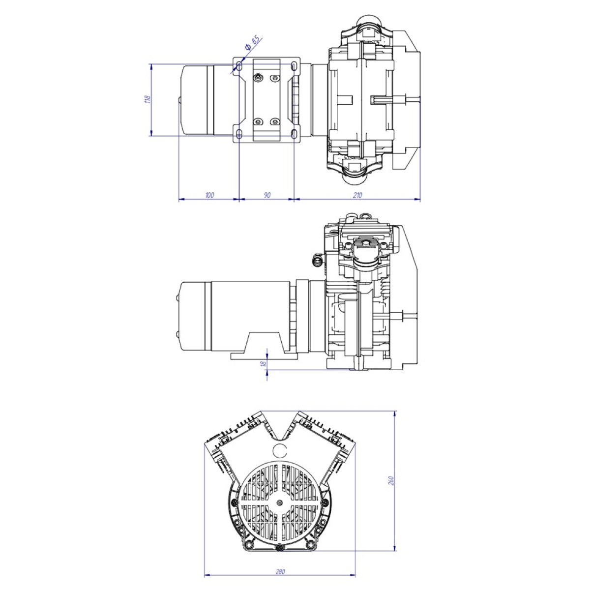 Kompressoraggregat ölfrei Aggregat EXTREME 3 - 24 VOLT 