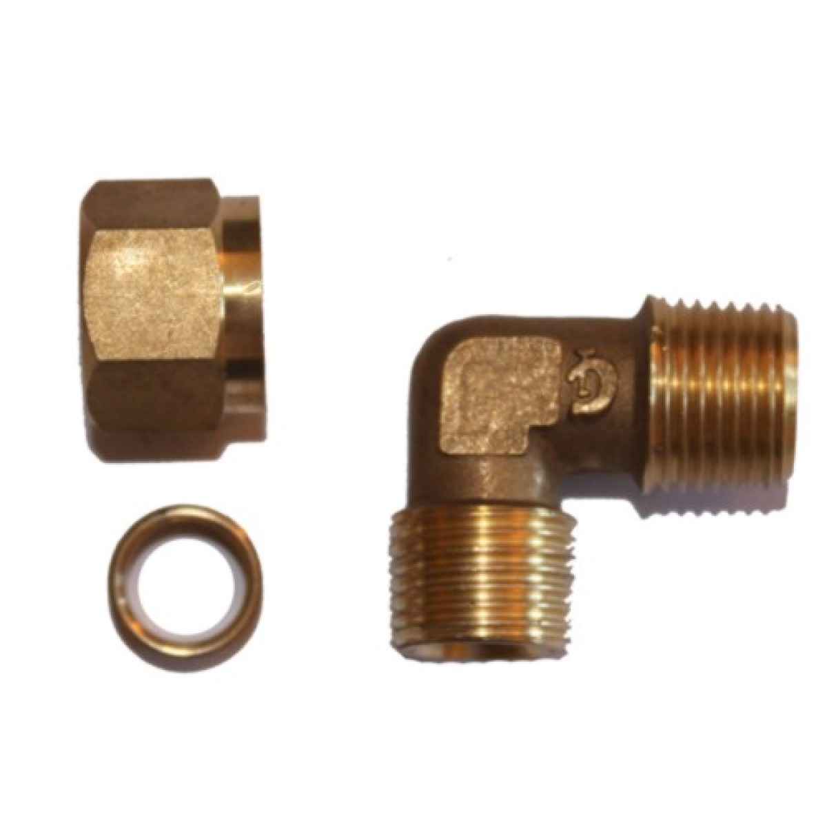 Eckwinkel 3-8 Zoll AG - 10,2 mm Rohr - 90 Grad - mit Quetschring