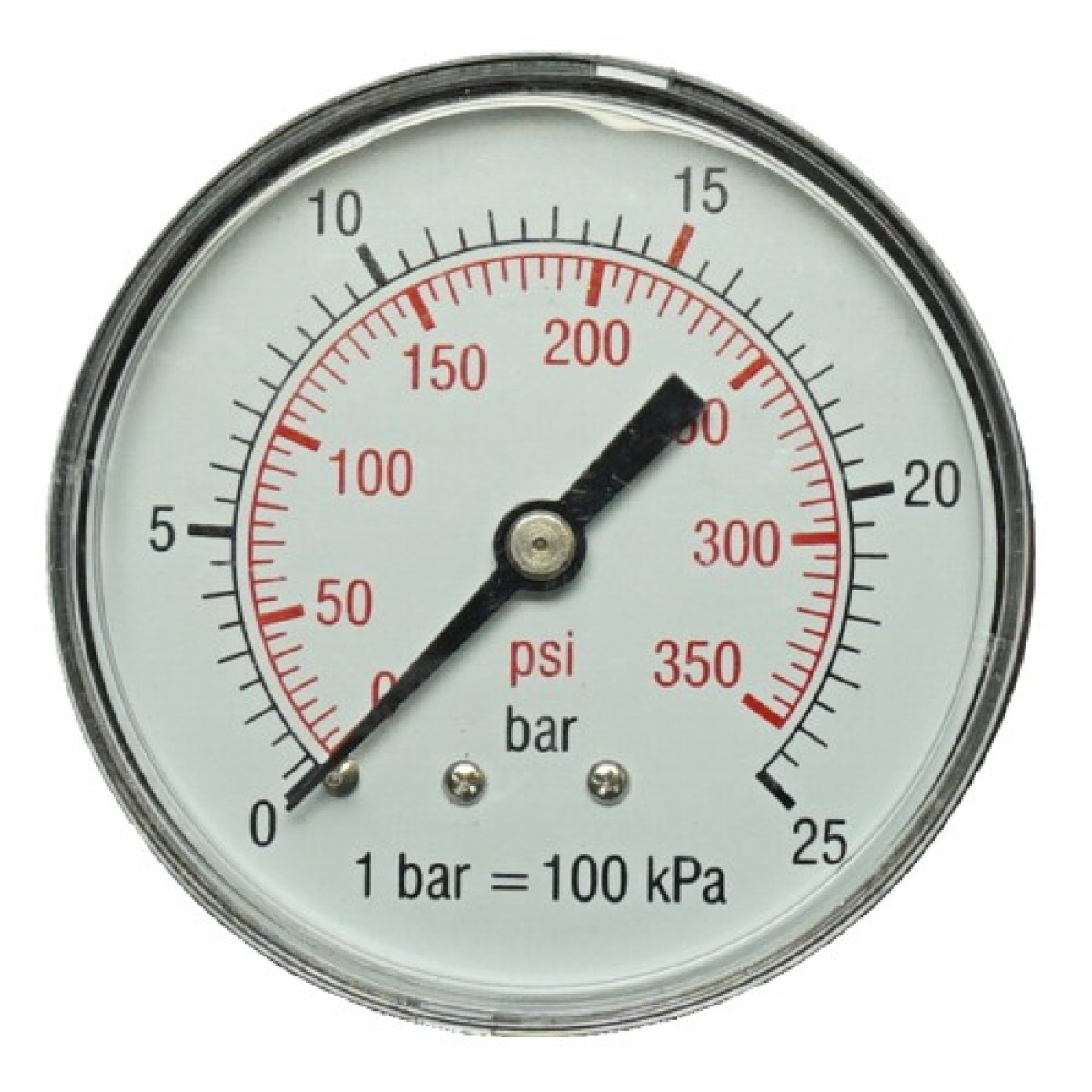 Manometer 15 bar 50 mm - 1-4 Zoll AG hinten