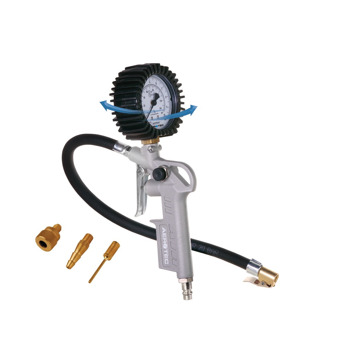 Reifenfüller GEEICHT mit 30 cm Schlauch inkl.3er Adapter Set Reifenfüller GEEICHT mit 30 cm Schlauch inkl.3er Adapter Set