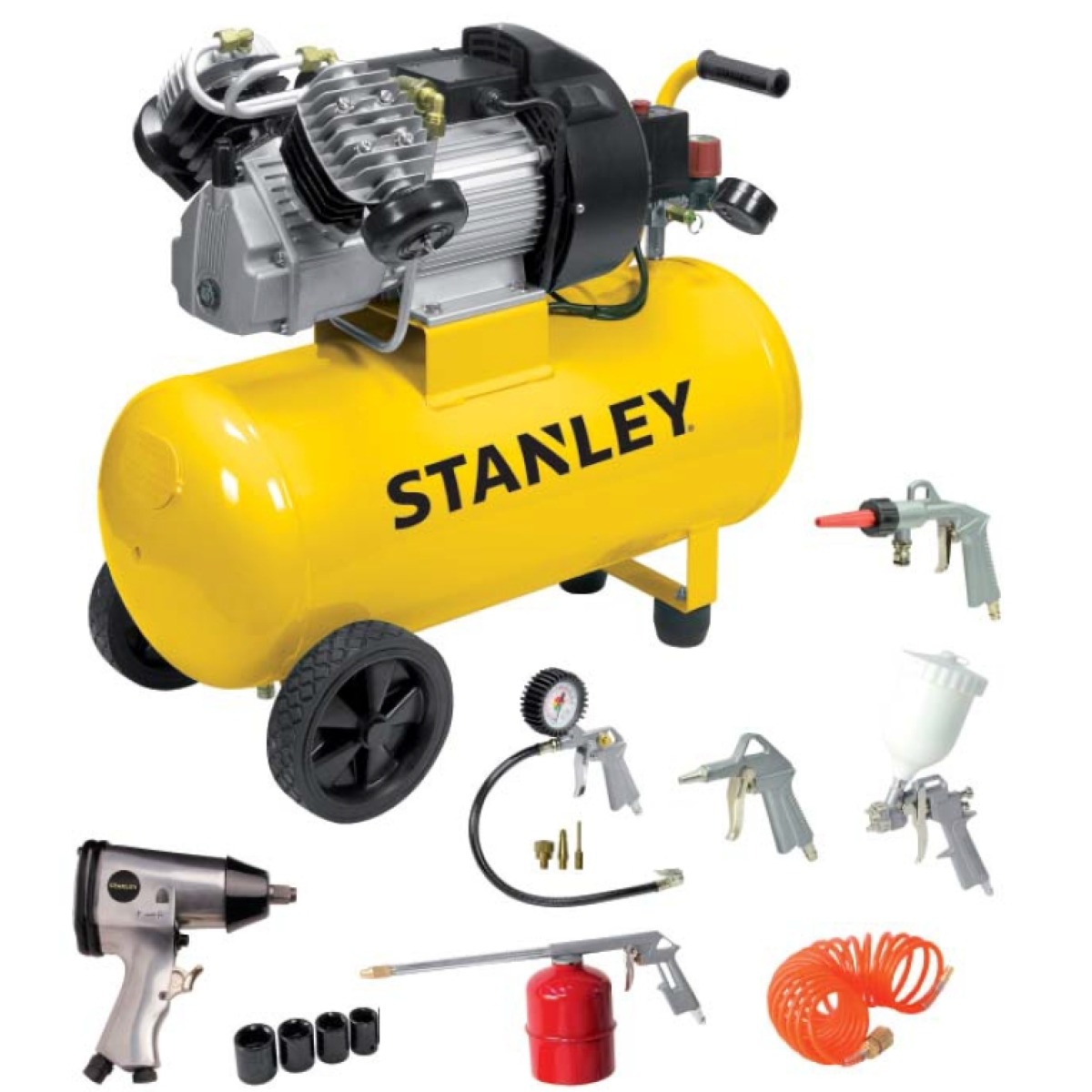 Kompressor STANLEY DV2-50 L mit Zubehör
