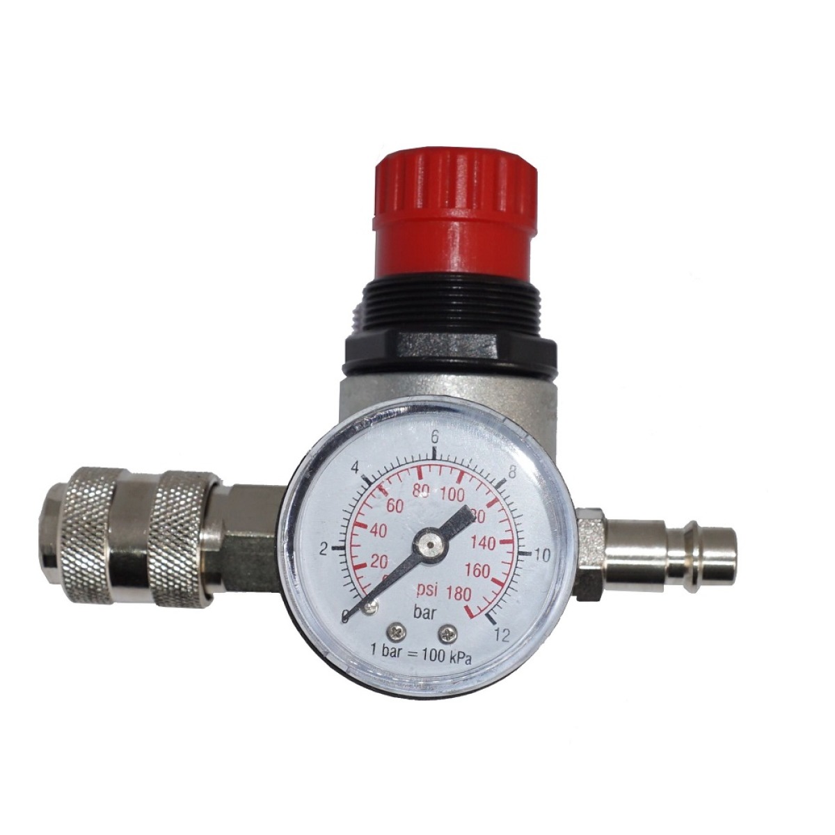 Druckregler - 1x 1-4 Zoll IG inkl. Manometer - inkl. Stecknippel