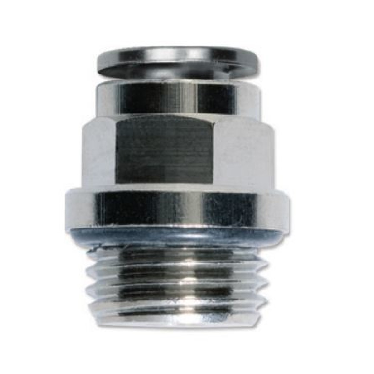Gerader Anschluss mit Außengewinde 1-8 Zoll, Zylindrisch, mit O-Ring, 4 mm