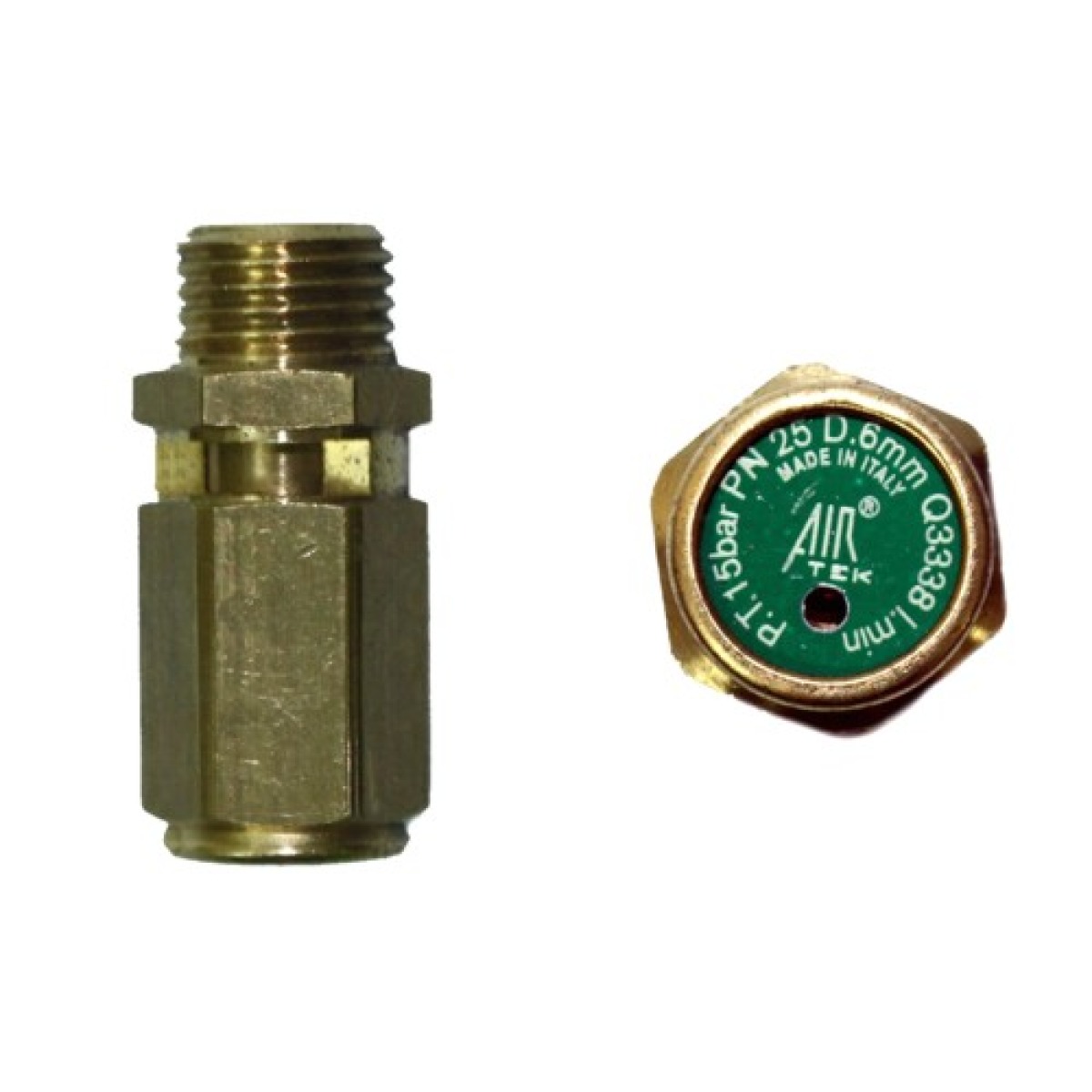 Überdruckventil 15 bar - 1-4 Zoll AG - 1. Stufe GRÜN